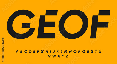 Modern display font vector