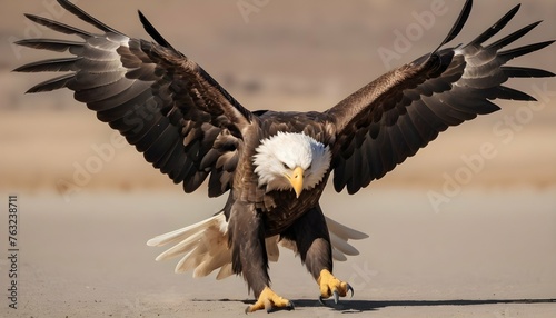 An Eagle With Its Wings Beating In A Steady Rhythm Upscaled 2