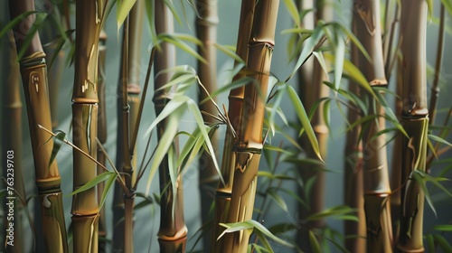 Capture the delicate balance of a cluster of bamboo shoots.