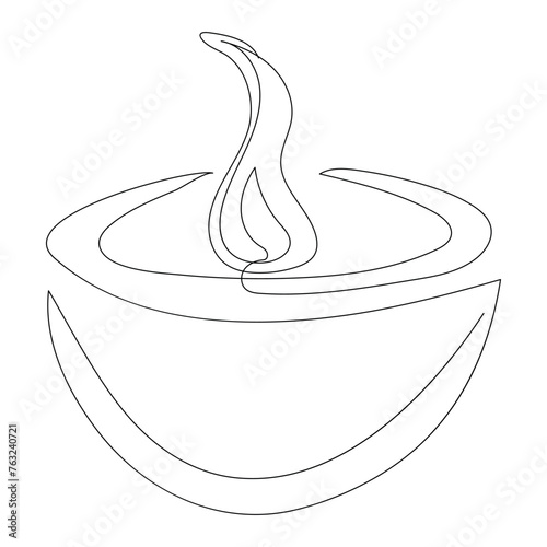 Continuous line drawing candle vector illustration design
Coloring page for kids white Halloween candles vector illustration,
