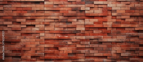 A detailed photo showcasing a brown brick wall with a geometric pattern, showcasing the artistry and precision of brickwork in construction