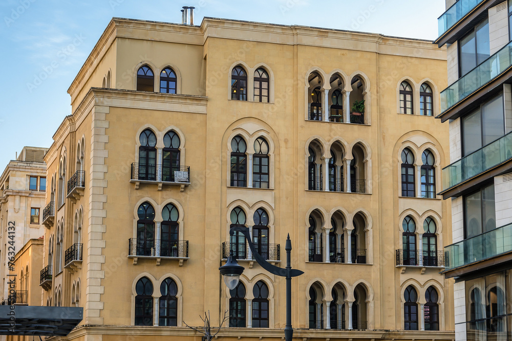 Buildings in area of Beirut Souks shopping manll in Beirut capital city, Lebanon