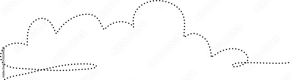 Cloud icon in dot line style