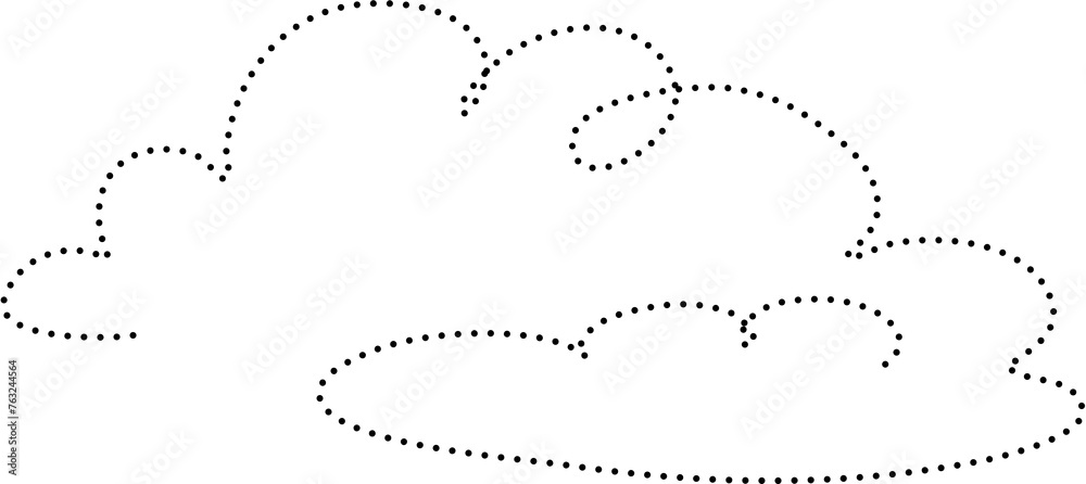 Cloud icon in dot line style Cloud icon in dot line style