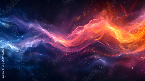 The colorful background of outer space gives off a mysterious, fantasy feel. © Phaigraphic