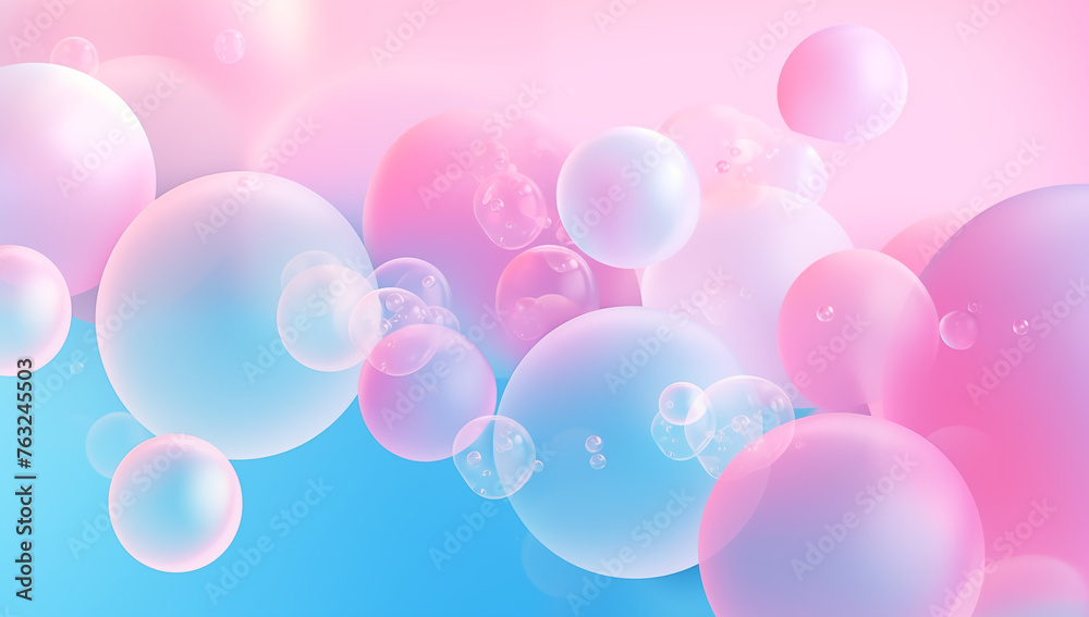 Soothing Pastel Bubbles Floating in a Gradient Dreamspace Soothing Pastel Bubbles Floating in a Gradient Dreamspace
