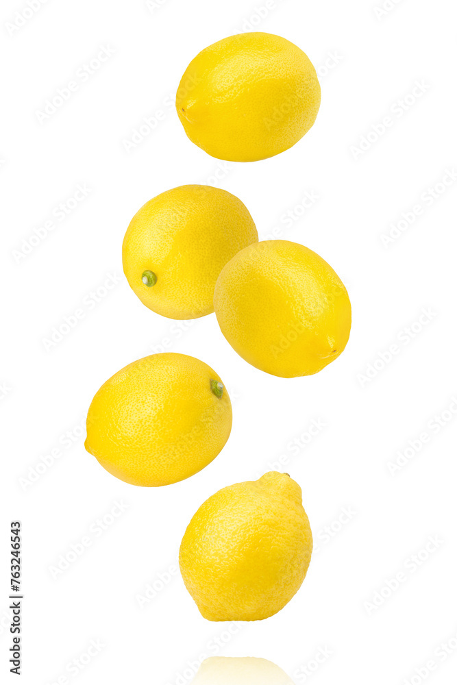 Lemon flying isolated on white background. Lemon flying isolated on white background.