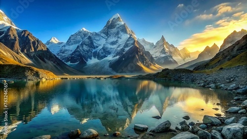 beautiful-landscape-with-high-mountains-with-illum © servoooo