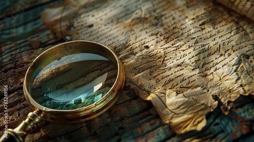 An iconographic representation of a magnifying glass, encapsulating the essence of scrutiny and detail photo