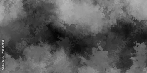 Ash in dark background with clouds, dark ash grunge texture with grainy, Light canvas for modern creative grunge design. Watercolor on deep dark paper background. Vivid textured aquarelle painted