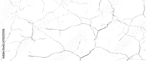 Vector grunge cracked texture Transparent background.