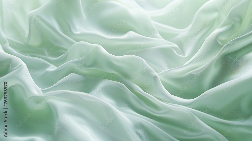 Obraz premium Soft green waves texture background, adding a serene touch to web banners.