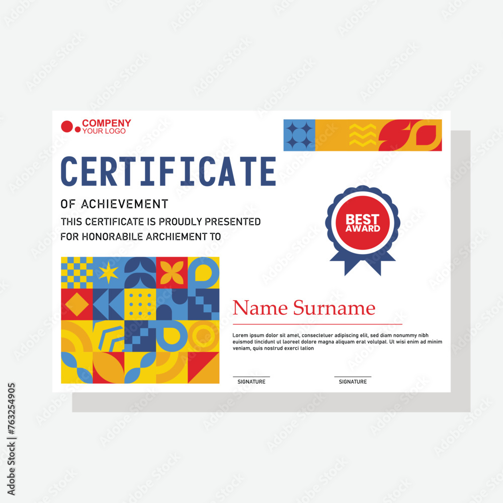 modern certificate template modern certificate template