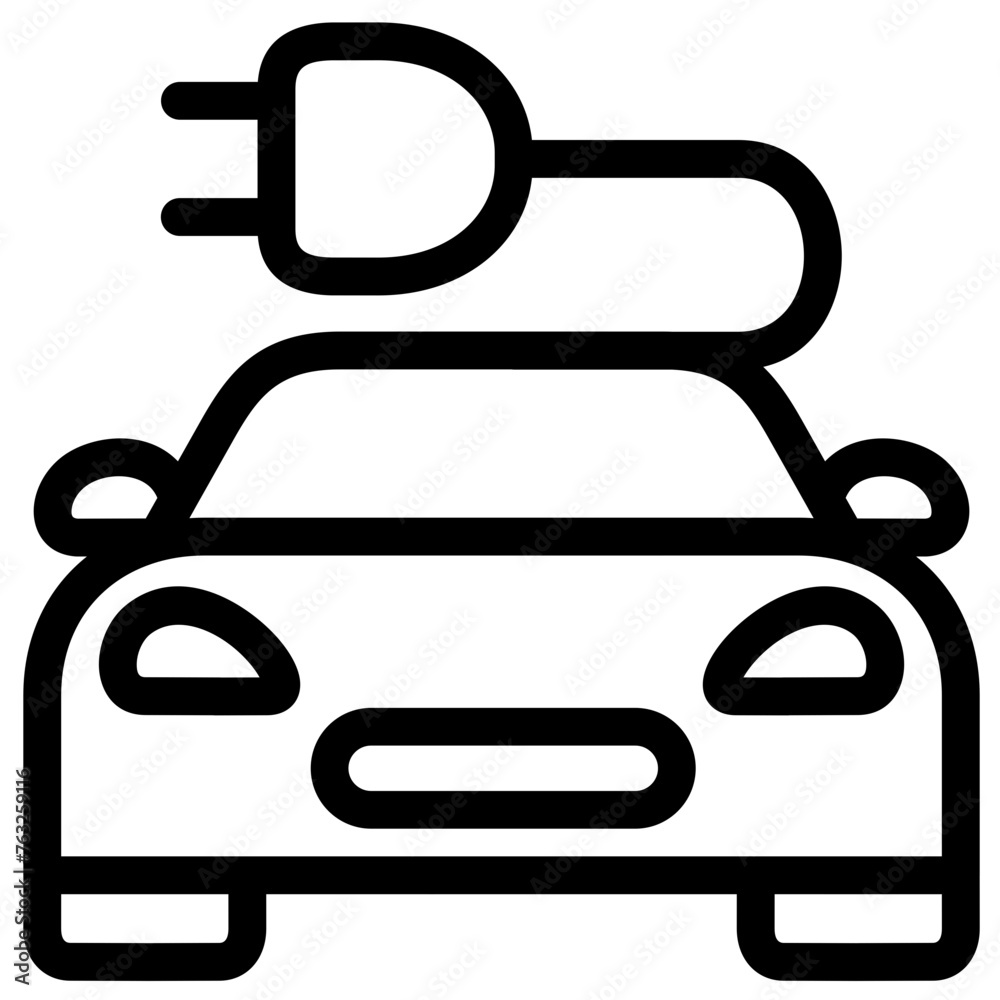 electric car icon vector. symbol, sign electric car icon vector. symbol, sign