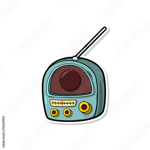 cartoon  classic radio illustration art