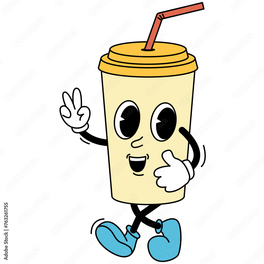 Retro Drink Character Retro Drink Character