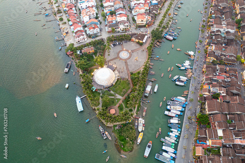 Aerial view of An Hoi, Hoi An, Quang Nam, Vietnam. photo