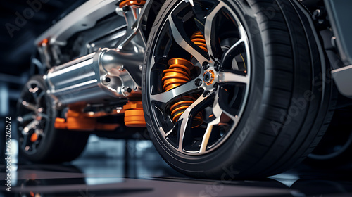Adjust the suspension ride height on a high-performance vehicle.