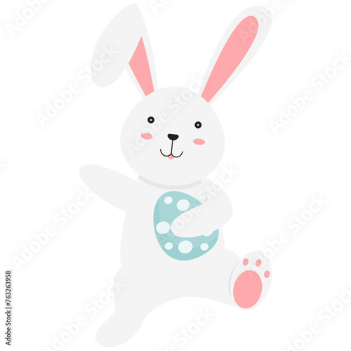 Bunny Easter Egg Illustration © Gisella