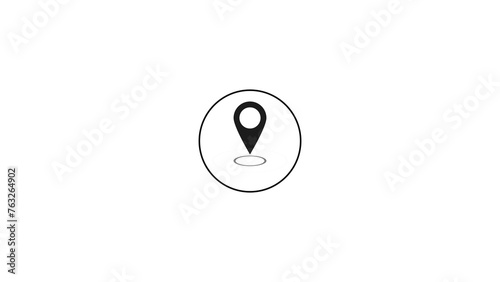 Abstract GPS location tracking marker point and location map pin illustration.