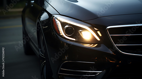 Align the headlights on a luxury sedan.