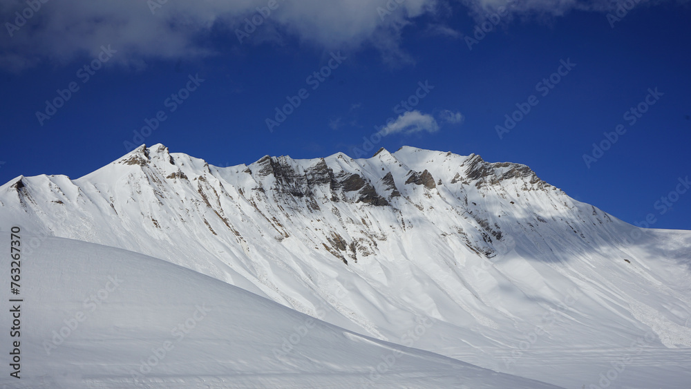 snow covered mountains in the caucasus