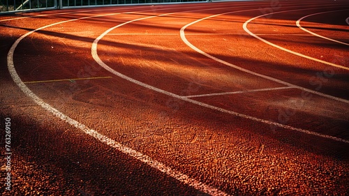 Running track in the stadium.