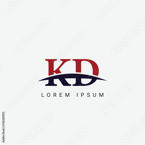 Initial K D, KD Letter Logo design vector template, Graphic Symbol for Corporate Business Identity