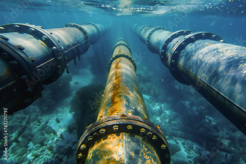 Subsea oil and gas pipeline metal conduit for underwater	