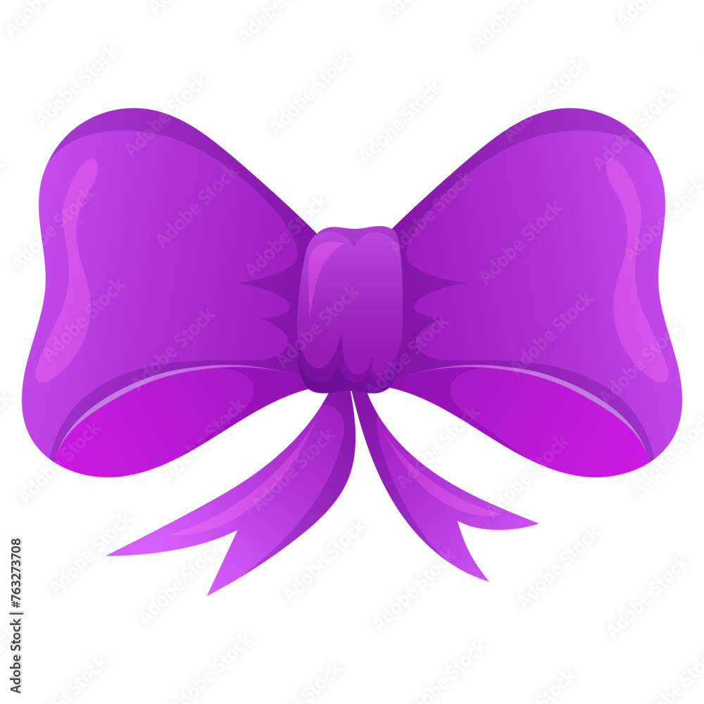 Cartoon bow from ribbon clip art isolated on white background Cartoon bow from ribbon clip art isolated on white background