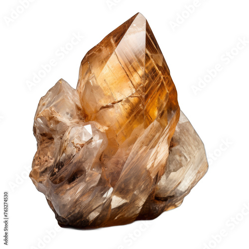 Rutilated Quartz isolated on transparent background