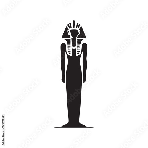 Iconic Hatshepsut Silhouette Compilation - Celebrating the Iconic Reign of Egypt's Female Pharaoh with Hatshepsut Illustration - Minimallest Hatshepsut Vector - Egyptian Silhouette
