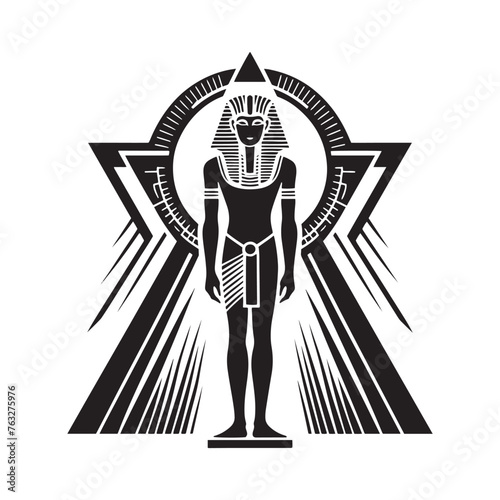 Hatshepsut Silhouette Ensemble - A Tapestry of Elegance Woven from the Threads of Ancient Egyptian History with Hatshepsut Illustration - Minimallest Hatshepsut Vector - Egyptian Silhouette
