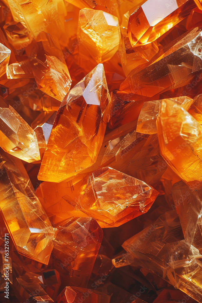 Orange crystal pattern for background Orange crystal pattern for background
