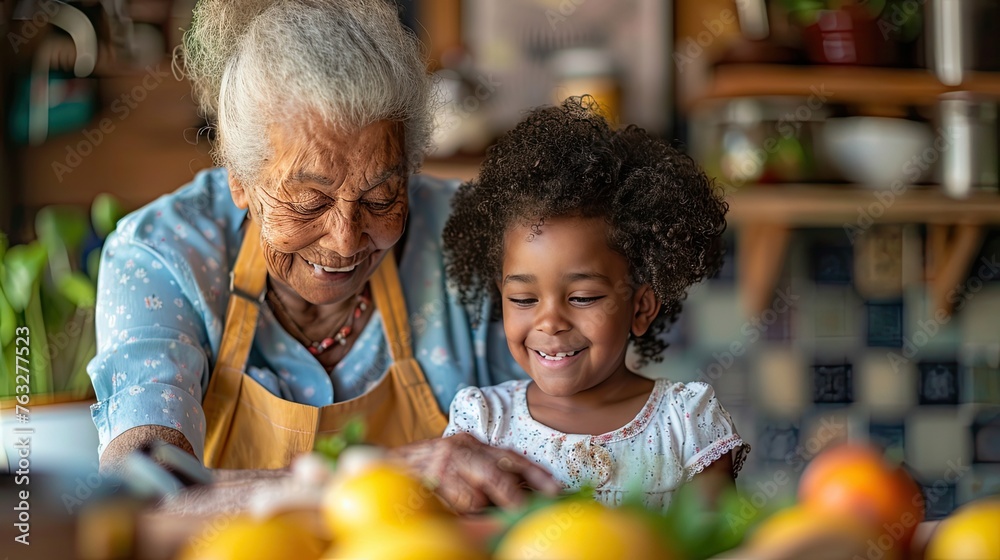 Generational Bonding: Grandma and Granddaughter Create Culinary Memories in the Kitchen
