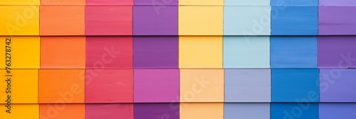 Full frame vibrant lgbt flag painted wall banner in colorful palette style for display