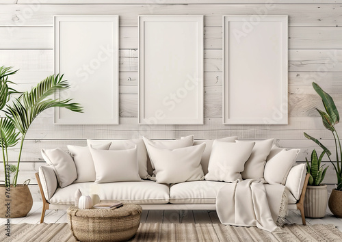 Farmhouse frames: mockup ideas for living room aesthetics