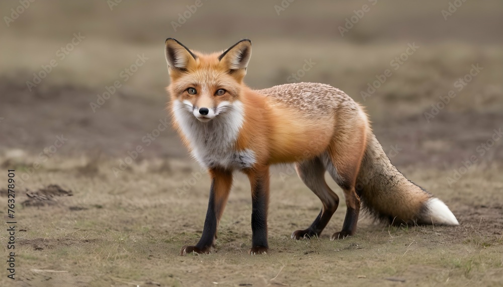 A Fox With Its Paw Outstretched Testing The Groun Upscaled