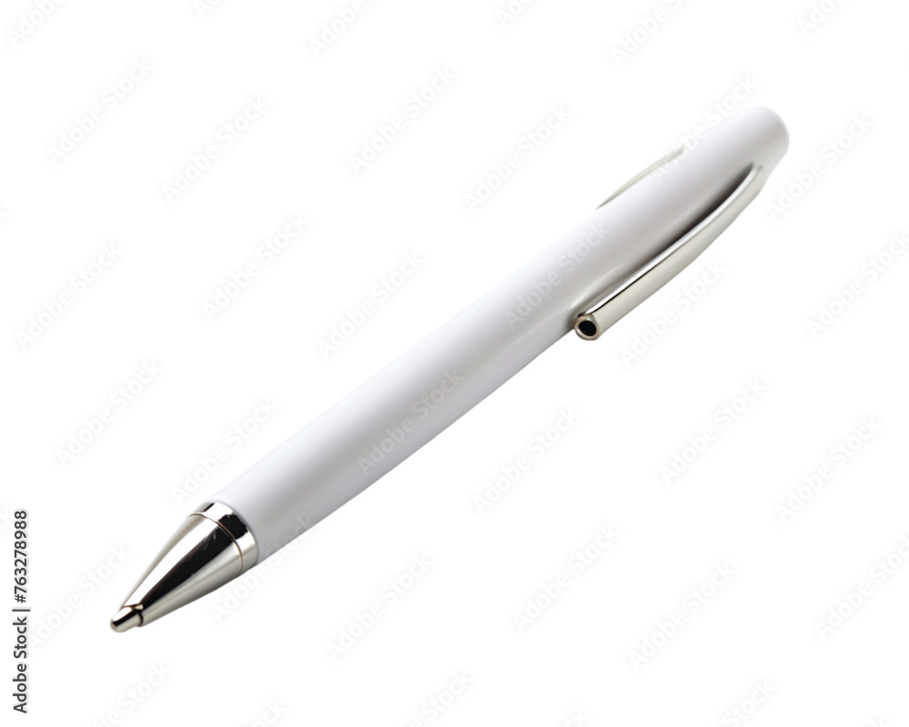 White ballpoint pen. isolated on transparent background. White ballpoint pen. isolated on transparent background.