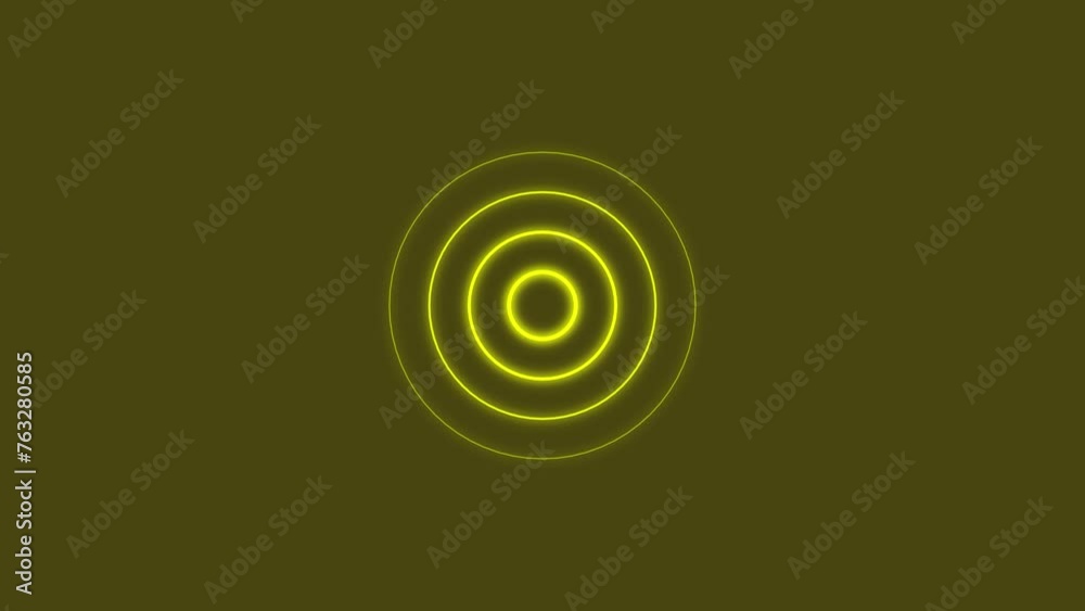 Abstract frequency radio waves signal and seamless circle loop line animation 4k video.