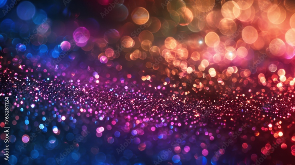 Festive shiny abstract background with colorful particles
