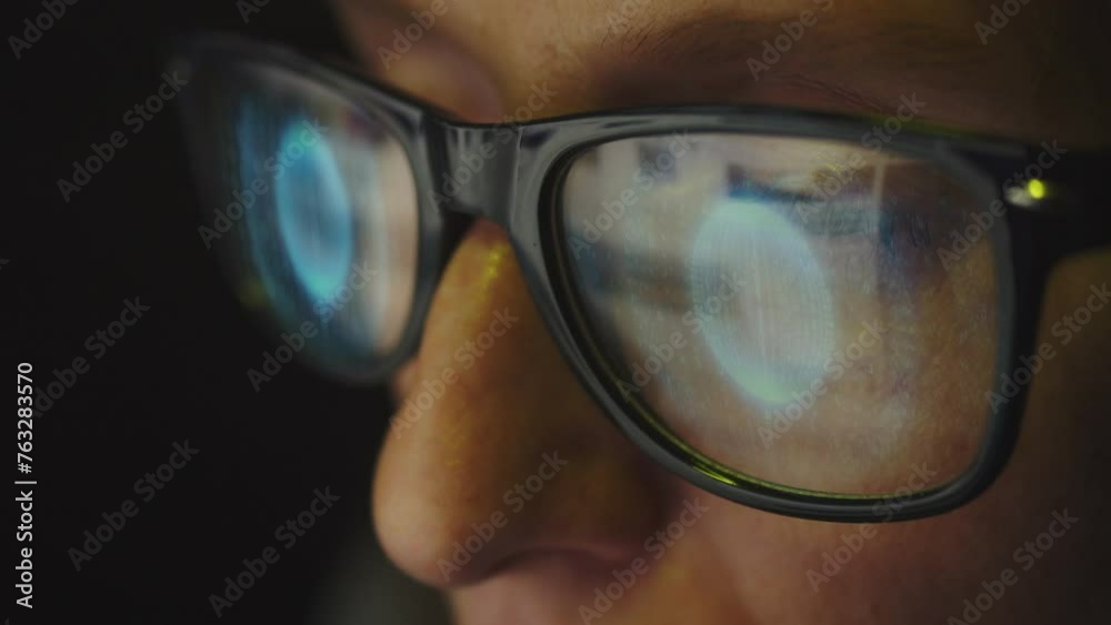 In the reflection of glasses on a female face, there is an Internet search engine and moving numbers of a binary code arranged in a circle. Human and AI learning concept. Cg footage In the reflection of glasses on a female face, there is an Internet search engine and moving numbers of a binary code arranged in a circle. Human and AI learning concept. Cg footage
