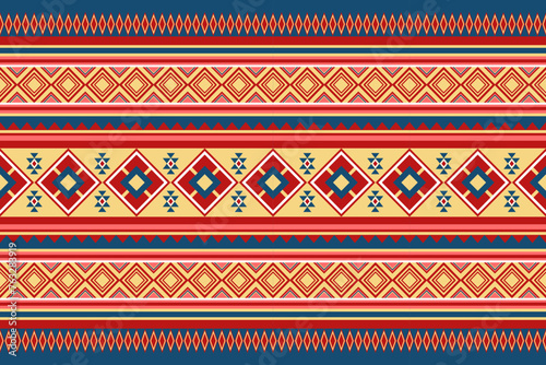 Geometric ethnic oriental seamless pattern. Can be used in fabric design for clothing, textile, wrapping, background, wallpaper, batik, carpet, embroidery style