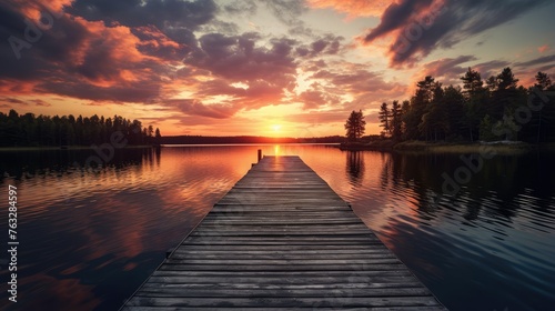sunset on the lake © faiz