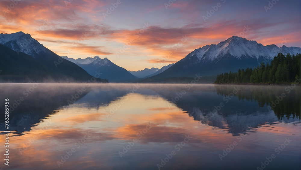 Mountain Lake: Stunning Landscape with Reflections