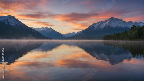 Mountain Lake: Stunning Landscape with Reflections