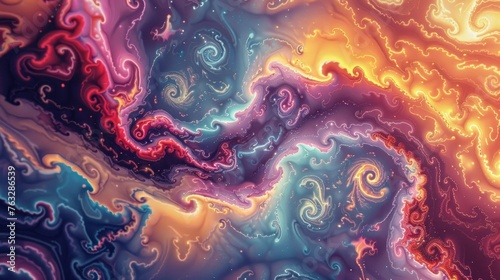 Psychedelic swirls and patterns designed to create a visually captivating, mind-bending effect,