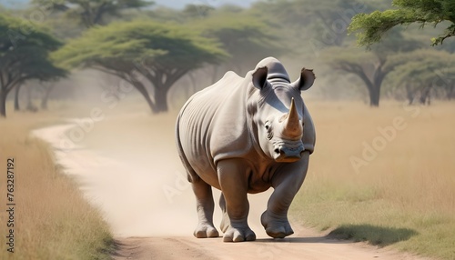 A Rhinoceros In A Safari Journey Upscaled 6