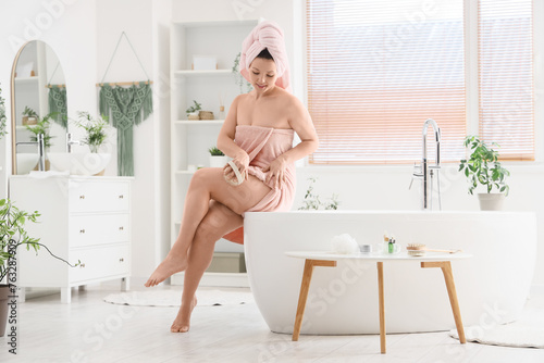 Beautiful woman with towels...