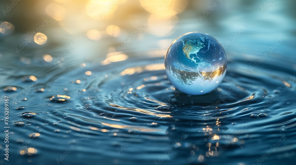 World Water Day Concept. Every Drop Matters. environment day, and global warming concept.